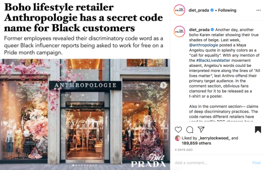 Boho-lifestyle-retailer-Anthropologie-has-a-secret-code-name for-black-customer